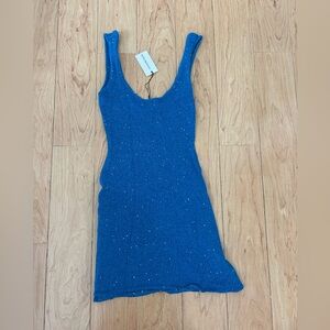 WeWoreWhat Blue Scoop Neck Mini Dress